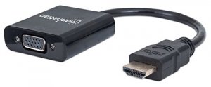 Manhattan 151436 Hdmi Male To Vga Female (black) Converts An Hdmi Digi