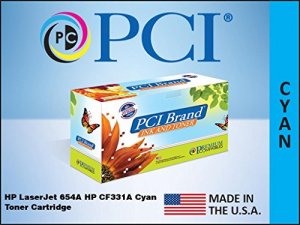 Pci CF331A-PCI Remanufactured 654a Cyan Toner Cartridge