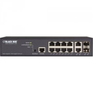 Black LPB2910A Gigabit Poe+ Managed Switch With