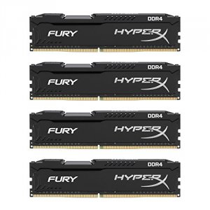 Kingston HX426C16FB2K4/32 Hyperx Fury Black 32gb (8gb X4) Ddr4 2666mhz