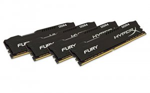 Kingston HX426C16FBK4/64 Hyperx Fury Black 64gb (16gb X4) Ddr4 2666mhz