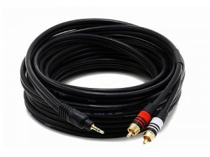 Monoprice 5601 Stereo M To 2rca M Cable 25ft - Black