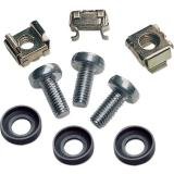 Intellinet 713658 100 Each,  M6 Cage Nuts, M6 Screws, And Plastic Wash