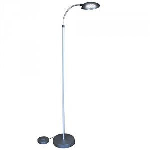 Jobar JB7243SIL Battery Operated Led Cordless Anywhere Floor Lamp With