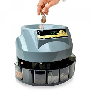 Pyle PRMC620 2-in-1 Automatic Coin Counter  Sorter Coin Counting  Sort