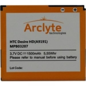 Arclyte MPB03207 Htc Battery For 7 Surround; 8788; A9191; Desire Hd; D