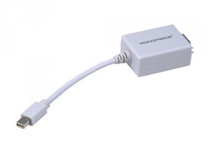 Monoprice 5107 Mini Dp 1.1 To Vga Adapter - White