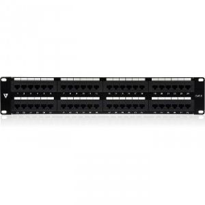 V7 NPP2U48-1N 48port Cat6 Patch Panel 2u