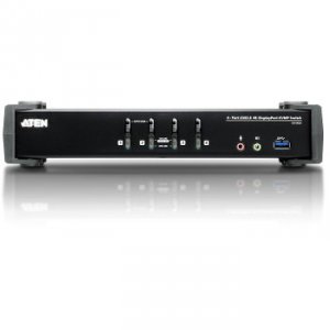 Aten CS1924 4-port Usb3.0 4k Displayport Kvmp Switch   Support Up To 4