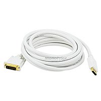 Monoprice 6017 Displayport To Dvi Cable - White 15ft