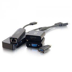 C2g 30004 Usb-c To Hdmi, Vga, Ethernet, Or Usb-a Essential Adapter Kit