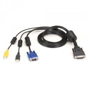 Black EHNSECURE3-0012 Secure Switch Cable Vga, Usb, Cac Usb To Hd26 12