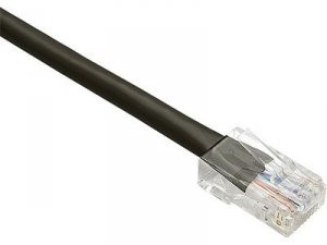 Unirise PC5E-05F-BLK 5ft Black Cat5e Patch Cable, Utp, No Boots