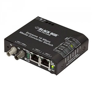 Black LBH110A-ST Standard Media Converter Switch, 10-100