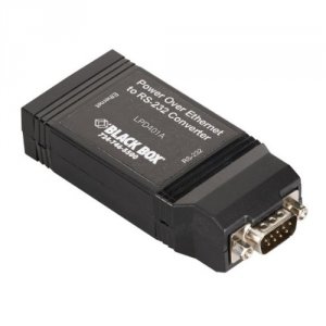 Black LPD401A Power Over Ethernet To Rs-232 Converter,