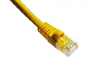 Axiom C5EMB-Y14-AX 14ft Cat5e 350mhz Patch Cable Molded Boot (yellow)