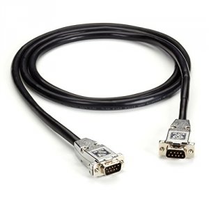 Black EDN12BLK-0020-MM Db9 Emirfi Cable With Black Jacket, M-m