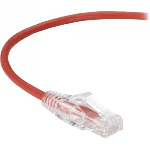 Black C6APC28-RD-04 Slim-net Cat6a Patch Cable Red 4ft