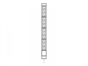 Liebert 035351051 12 Nema 5 20r T Slot 20a 5 20p 3m 10 Feet Cord