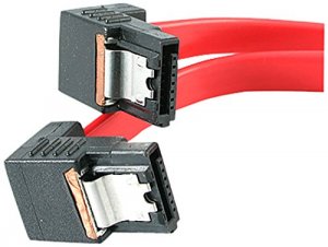 Startech LSATA18RA2 18in Latching Sata Cable M M 2 Rtangl