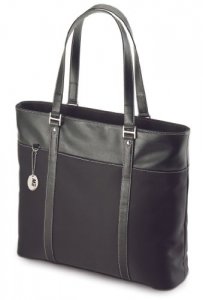 Mobile METU01 Tote, Casual,17.3in, Leather Trim, Black