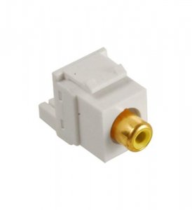 Cablesys ICC-IC107Y8GWH Module Rca Idc Yellow Insert White