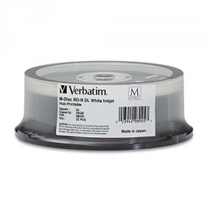 Verbatim 98925 M-disc Bd-r Dl, , 50gb, 6x, White Inkjet Hub Printable,