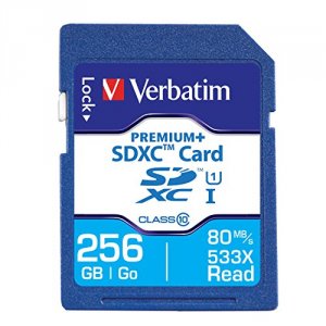 Verbatim 98730 Memory Card, Premium+ 533x Sdxc, Uhs-1, Class 10, 256gb