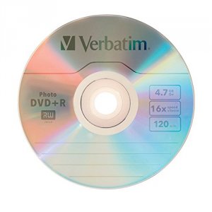 Verbatim 95523 Dvd+r, , 4.7gb, 16x, Photo Grade, 10pk Jewel Case Box