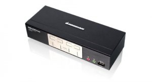 Iogear GCS1804 4 Port Kvmp Switch With Usb 2.0 Hub And Audio