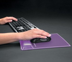 Fellowes 9183501 Mousepad Wrist Support W Microban Purp