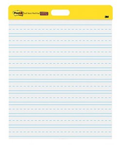 3m 566PRL Post-itreg; Self-stick Wall Pads - 20 Sheets - Stapled - Rul