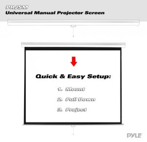 Pyle PRJSM7206 Home(r)  Universal Pull-down Manual Projection Screen (