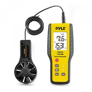 Pyle PMA90 Anemometer And Thermometer For Air Velocity Air Flow Temper