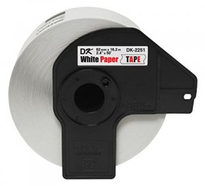 Brother DK2251 - Blackred On White Continuous Length Paper Labels - 2.