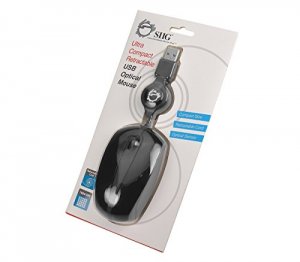 Siig JK-US0A12-S1 Mouse Jk-us0a12-s1 Usb2.0 1000dpi Ultra Compact Retr