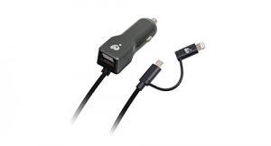 Iogear GPACML01 2 In 1 Lightning Micro Usb Car Charger