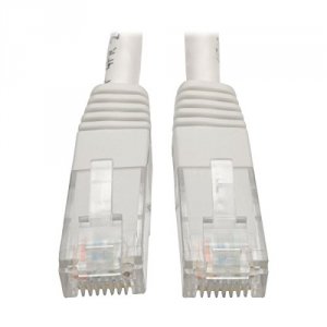 Tripp N200-020-WH Cat6 Cat5e Gigabit Molded Patch Cable Rj45 Mm 550mhz