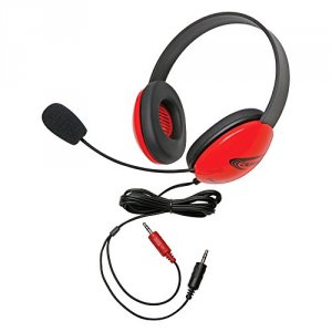 Califone 2800RD-AV Red Stereo Headphone