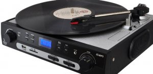 Pyle PLTTB9U Usb Turntable Direct To Digital Usb Sd Card Encoder Am Fm