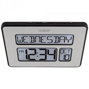 Lacrosse 513-1419BL-INT Atomic Digital Wall Clock       With Indoor Te