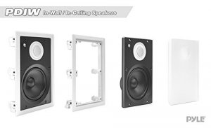 Pyle PDIW52 5.25in Two Way In Wall Speaker System  Directional Tweeter