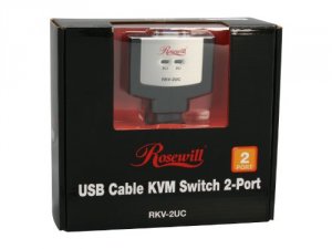 Rosewill RKV-2UC Network Rkv-2uc 2port Usb Kvm Switch Retail