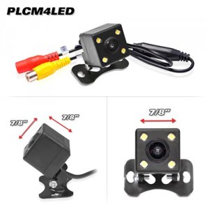 Pyle PLCM4LED Rearview Camera Night Vision    Led Lights W Distance Sc