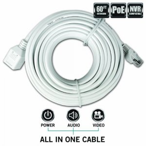 Night CAB-60POE Cat5 Poe Extension Cable        Run Video Audio  Power