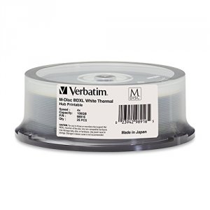 Verbatim 98916 M-disc Bdxl, , 100gb, 4x, White Thermal Hub Printable, 