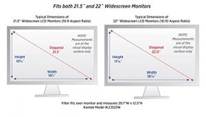 Kantek LCD22W Lcd Protective Filter Silver - For 21.5lcd, 22 Monitor -