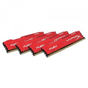 Kingston HX426C16FRK4/64 Hyperx Fury Red 64gb (16gb X4) Ddr4 2666mhz R