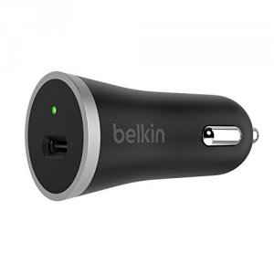 Belkin F7U005BT04-BLK Usb-c Car Charger,15w,w4 Feet Usb-c Cbl,black