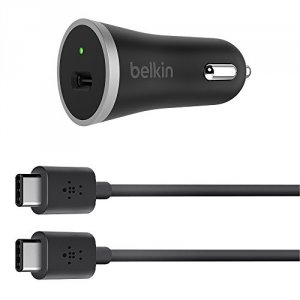 Belkin F7U005BT04-BLK Usb-c Car Charger,15w,w4 Feet Usb-c Cbl,black